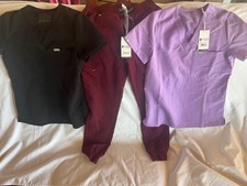 Lot of 3 FIGS Technical Collection Women's Scrub Set Top Pants XS NWT/EUC