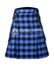 Buffalo Plaid Scottish Tartan Utility Kilt - Made to Order By Celtic Attire