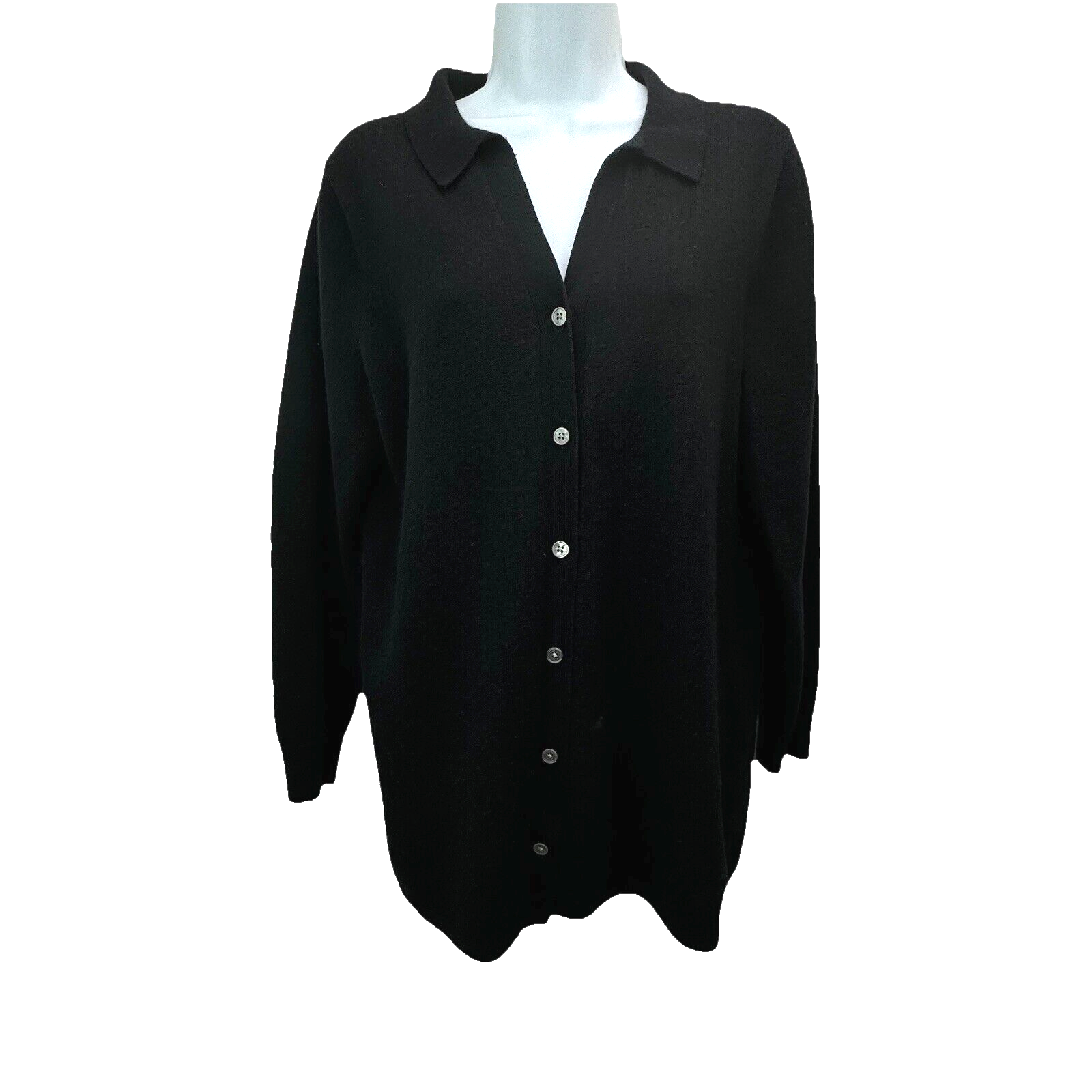 J Crew Wool-Blend Cardigan Sweater Women's Size M Black