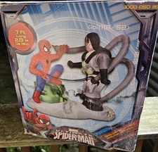 Spider-Man & Doc Ock Marvel Christmas Airblown Inflatable 7Ft long Light Up 2014