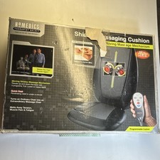 HoMedics Shiatsu Heated Multispeed Massage Cushion Back Black Remote Control