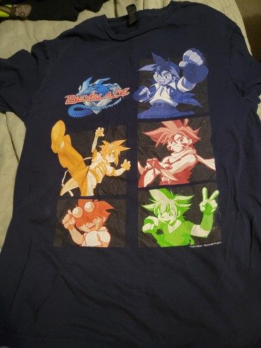Rare Beyblade G Revolution Shirt Med Anime Blue