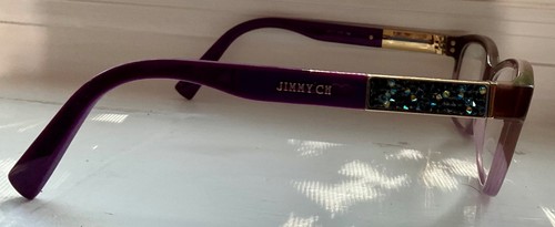 Jimmy Choo Amethyst color frames with sides decorated amethyst color crystals