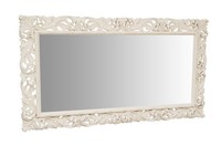 Biscottini Wandspiegel Holz Weiß Antik 200X112 Shabby Chic Wohnzimmer