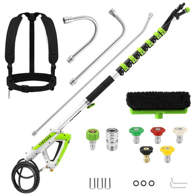 #ad 21 FT Telescoping Pressure Washer Wand with Brush 4000 PSI Telescopic Power ... $204.72