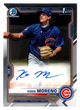 Koen Moreno 2021 Bowman Chrome 1st Year Prospect Autograph Chicago Cubs #4