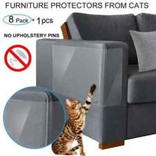 8 Pack Clear Anti-cat scratch Deterrent Tape,Furniture Protectors from Cat
