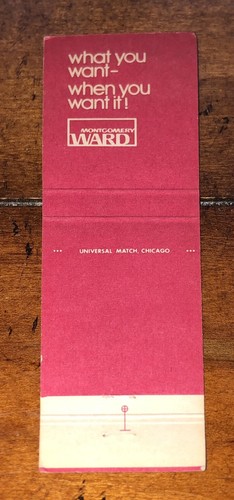Montgomery Ward Matchbook solo sin coincidencias vintage - Imagen 3 de 3