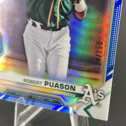 2021 Bowman Chrom #BCP-218 Serie/150 Robert Puason Oakland A's KOSTENLOSER VERSAND - Bild 2 von 3