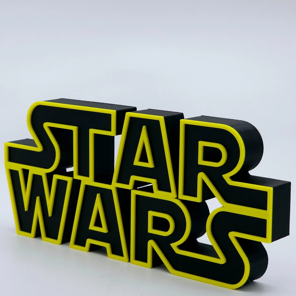 Letrero de exhibición con logotipo de Star Wars - Decoración de abanico coleccionable impreso en 3D - Independiente Foto 4 de 4