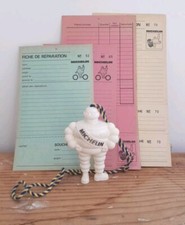Objet publicitaire bibendum Michelin duo crayons + 4 fiches de réparation