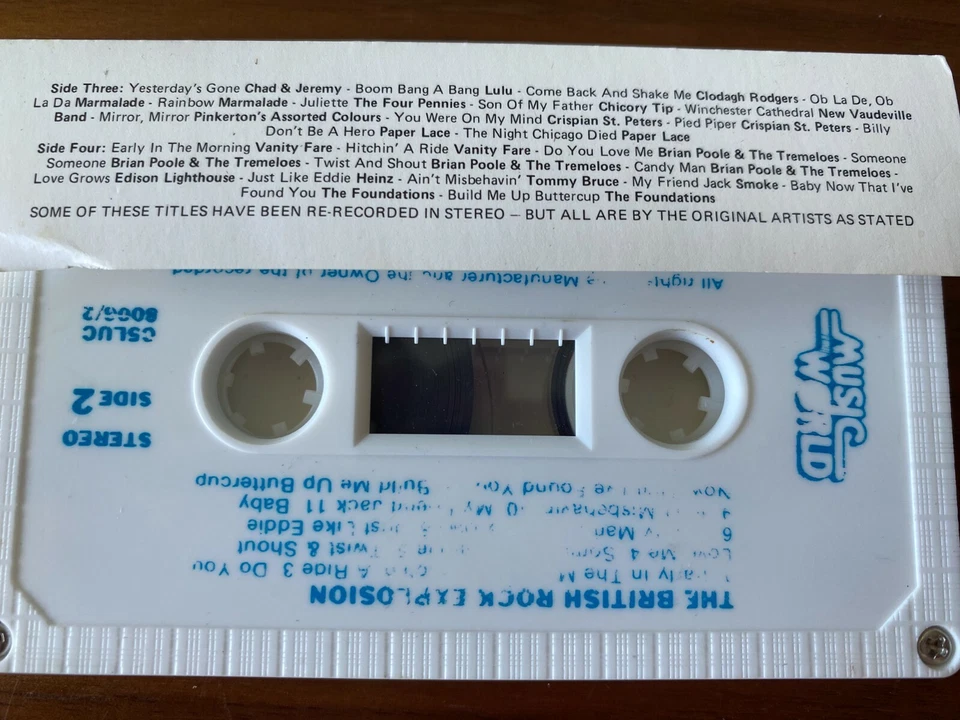 THE BRITISH ROCK EXPLOSION AUSTRALIAN RELEASE 4 x CASSETTE TAPES - Image 3 of 4