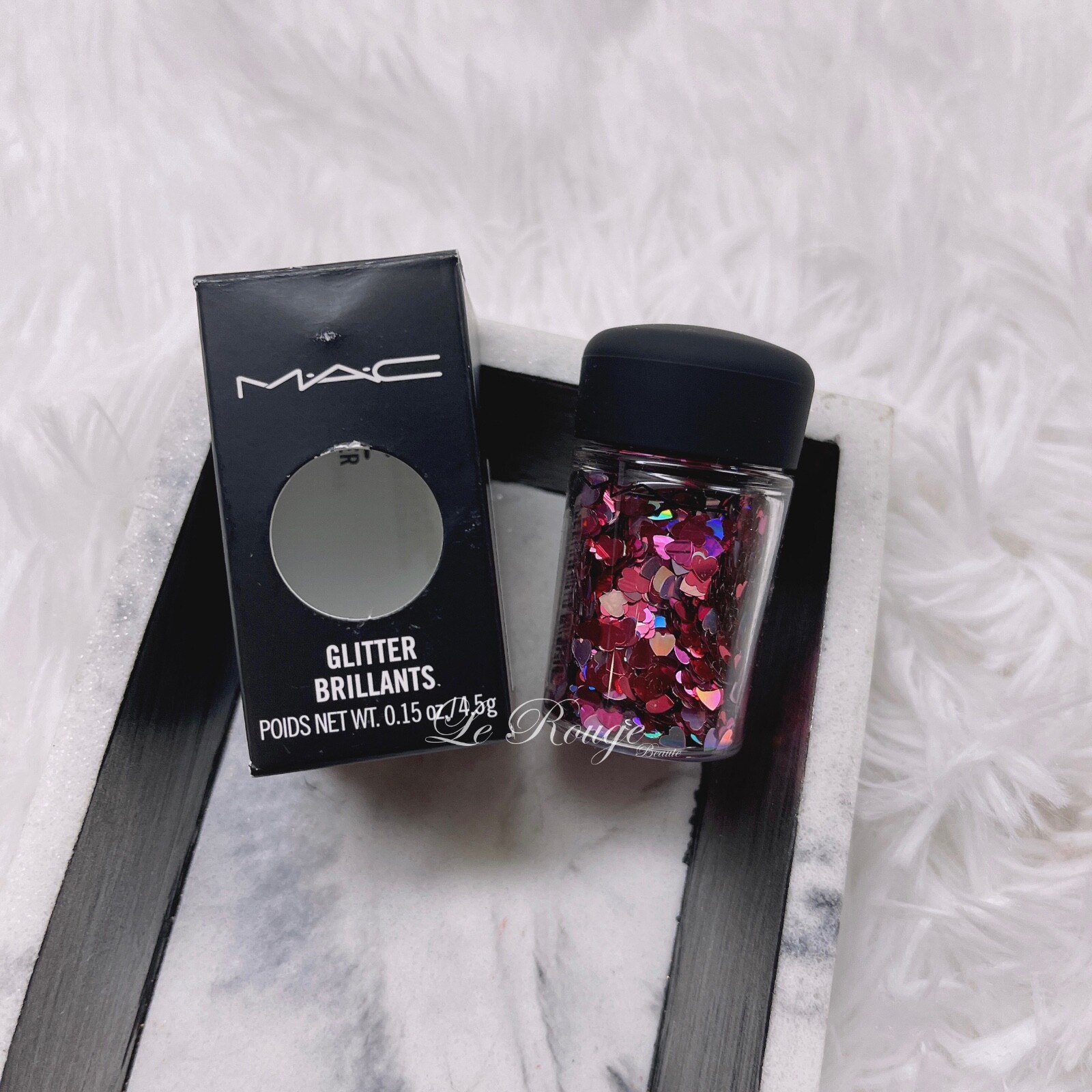 MAC Galactic Glitter Brillants Pink Hearts Limited Edition Rare Full-image