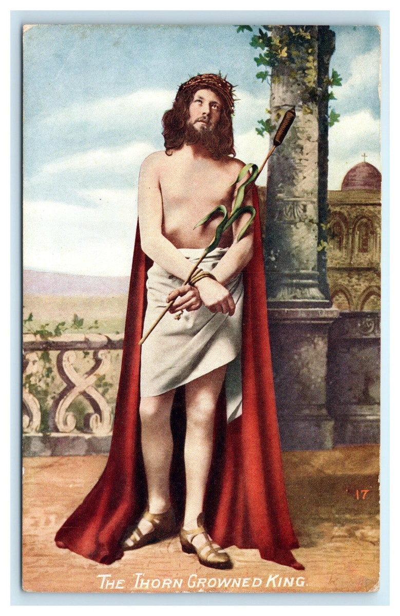 POSTCARD The Thorn Crowned Prince Jesus God Religion 1910 Reed
