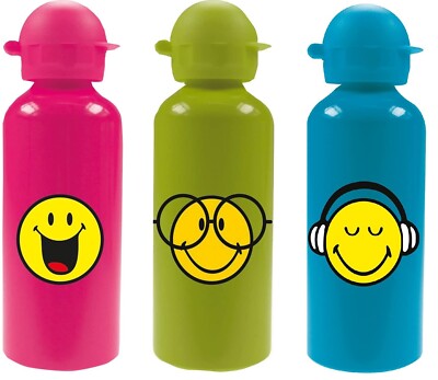 Zak Designs Smiley Face Aluminium Sport-Trinkflasche 600ml