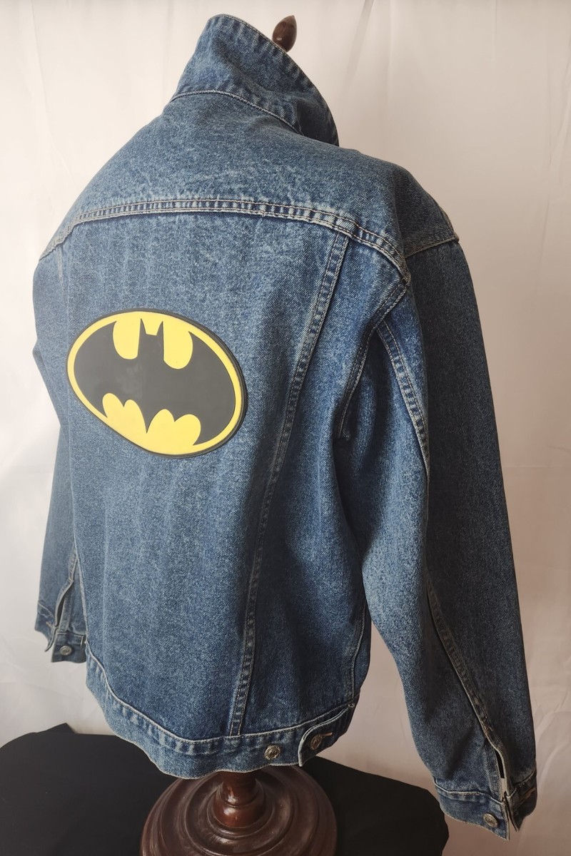 🔥🚨Vintage 90s Medium DC Batman Denim Jacket Warner