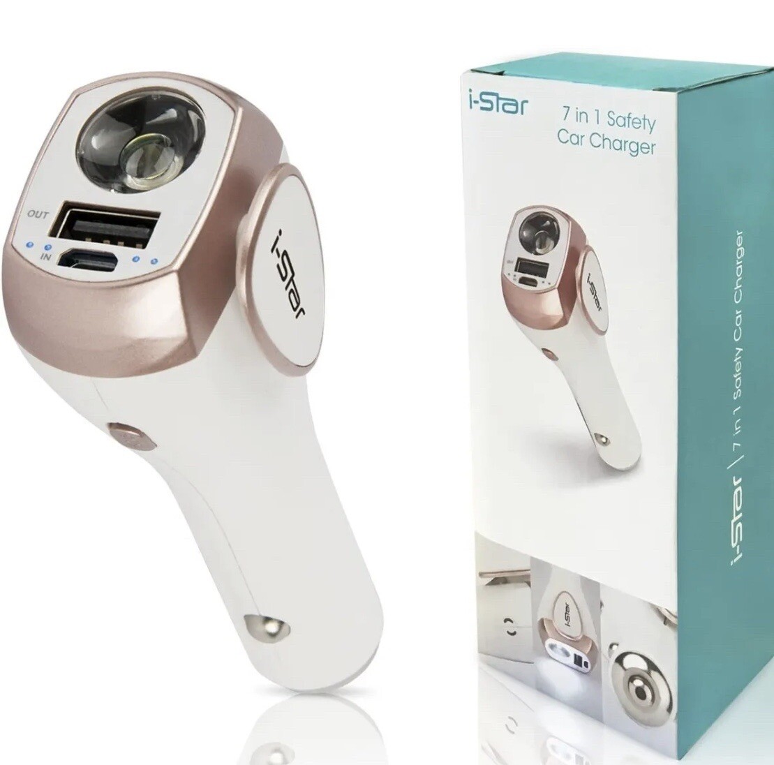 Usb Charger Power Bank 7 In 1 Function Led Torch