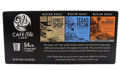 Texas PECAN Cafe Ole Coffee K-cups 
