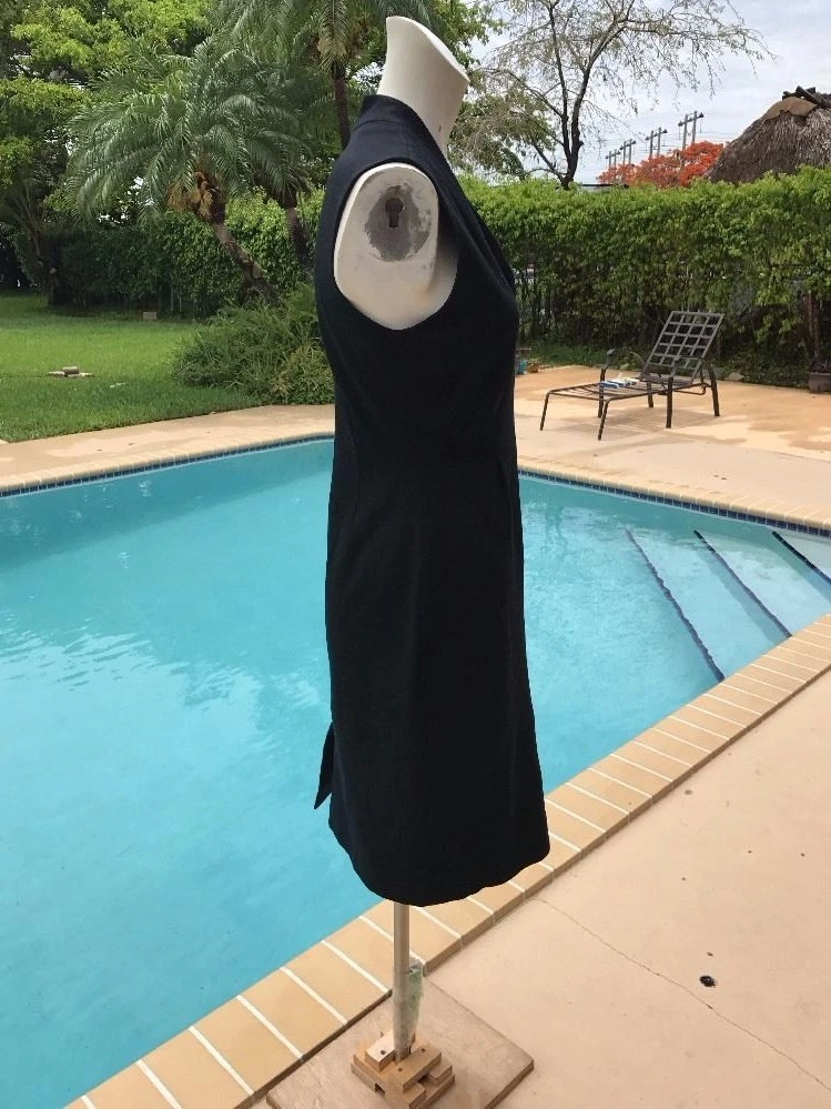 ABITO CASUAL SENZA MANICHE ELASTICIZZATO ADERENTE NERO KATE SPADE Tg 6