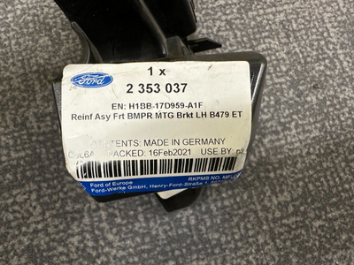 Ford Fiesta Mk8 Front Bumper Bracket Genuine N/s Passenger Side  