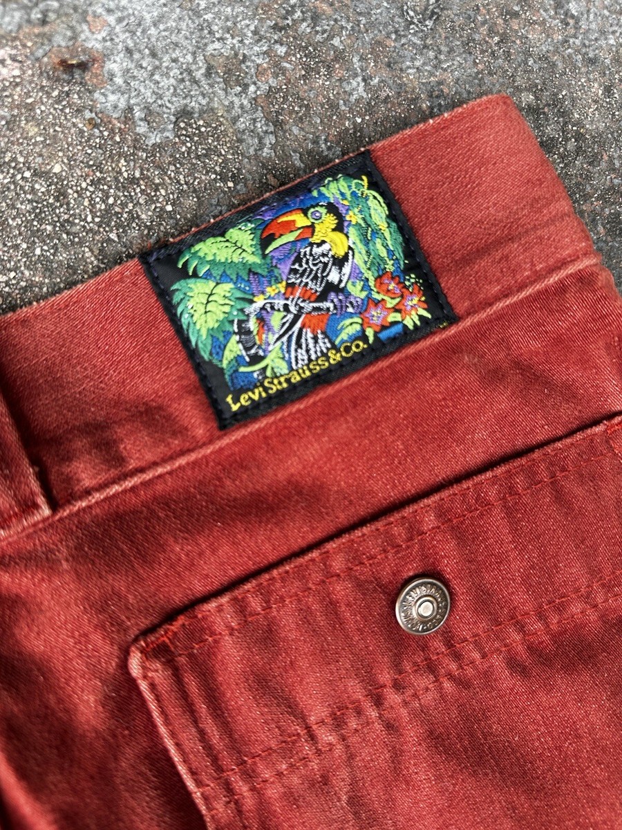 パンツ Levi's/Paint stains Mole skine pants Levi's Vtg 70s Moleskin Burnt Orange Boot Cut Pants 28 x 33