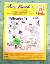 Vintage Aunt Martha's Hot Iron Transfers, HALLOWEEN, Ghosts, Witches UNUSED