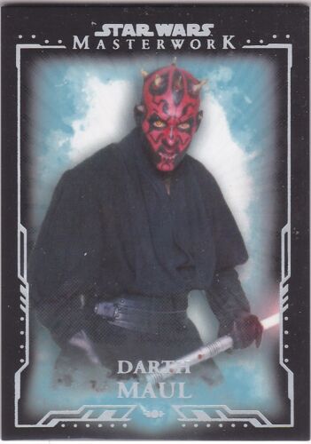 STAR WARS 2015 TOPPS MASTERWORK 14 RAYONS PARC COMME BASE BLEUE DARTH MAUL PARALLÈLE - Photo 1/2