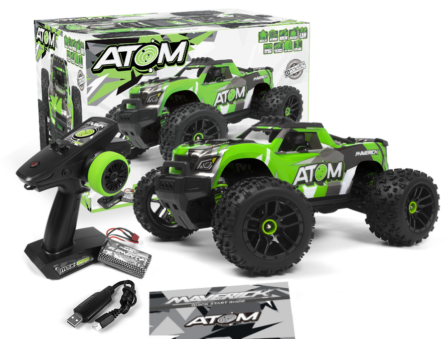 HPI Maverick ATOM Monster Truck 1:18 2.4Ghz Fast Mini 4wd RC Car