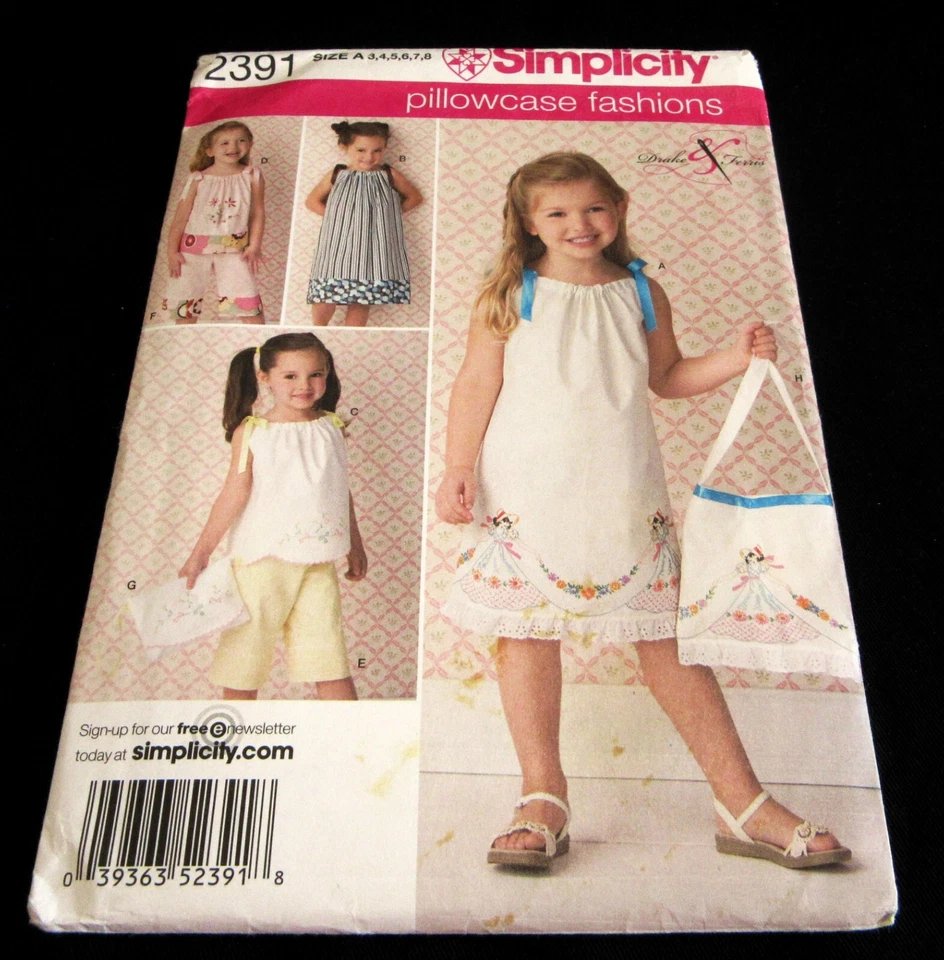 Simplicity #2391 Pillowcase Fashions Child's Clothes Pattern Circa 2010 Uncut - Image 2 of 4