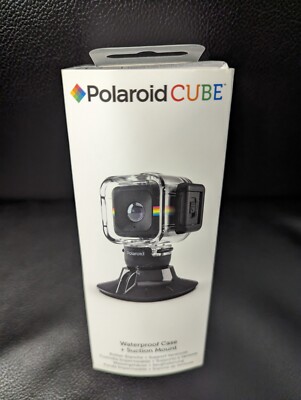 🎁 💯 Polaroid Cube Waterproof Case Suction Mount NEW IN BOX 💯 🎁