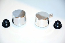 Polished Aluminum Smooth Valve Cover Breather Pcv Set Street Rat Rod Breathers