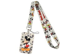 Mickey Mouse All Over Print Themed Lanyard w/ ID Holder Keychain