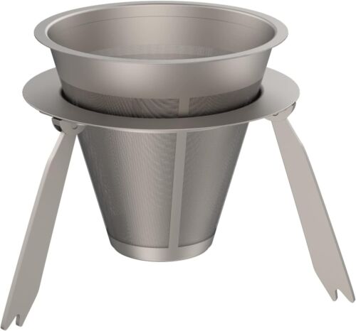 Pour Over Coffee Dripper Titanium Slow Drip Filter Metal Cone...