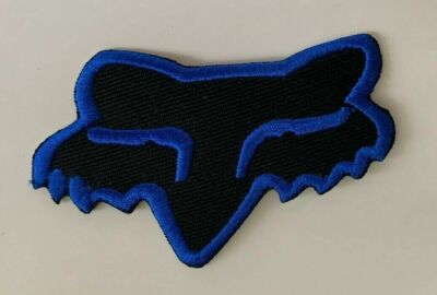 Fox Face Kleidung Bügelbild Aufnähen bestickt Patch Jeansjacken - Blau