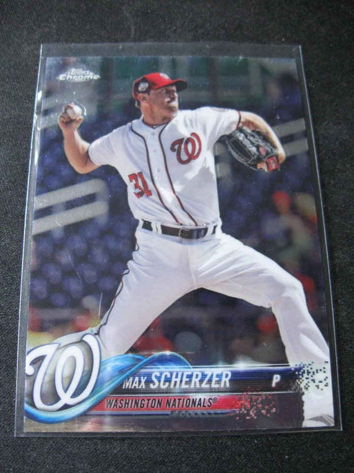 MAX SCHERZER 20-CARD LOT 2018-22 Topps Chrome/Heritage/Finest/Tribute/Bowman Chr - Изображение 3 из 4