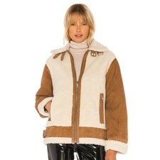 Nwt Anthro Lamarque Boyfriend Biker Bomber Jacket Leather Suede Coat Sz Xl $795