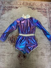 Girls Beautiful One Piece Dance Custom /Jump Suit for 9/10yrs In Great Shape 