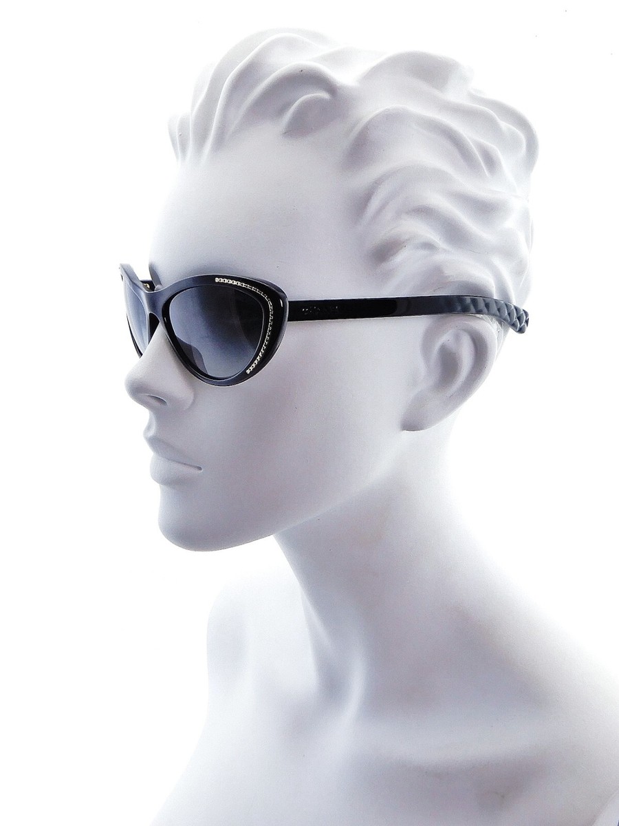 New CHANEL CH 6039 501/S6 59mm Black Cat Eye Sunglasses New CHANEL CH 6039 501/S6 59mm Black Cat Eye Sunglasses