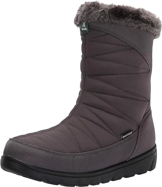 Kamik Women's HANNAH ZIP Insulated Waterproof Winter Boot Charcoal Size 7