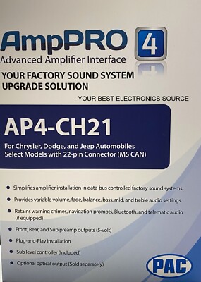 NEW PAC AmpPRO AP4-CH21 Aftermarket Amplifier Interface to select 07-16 ...