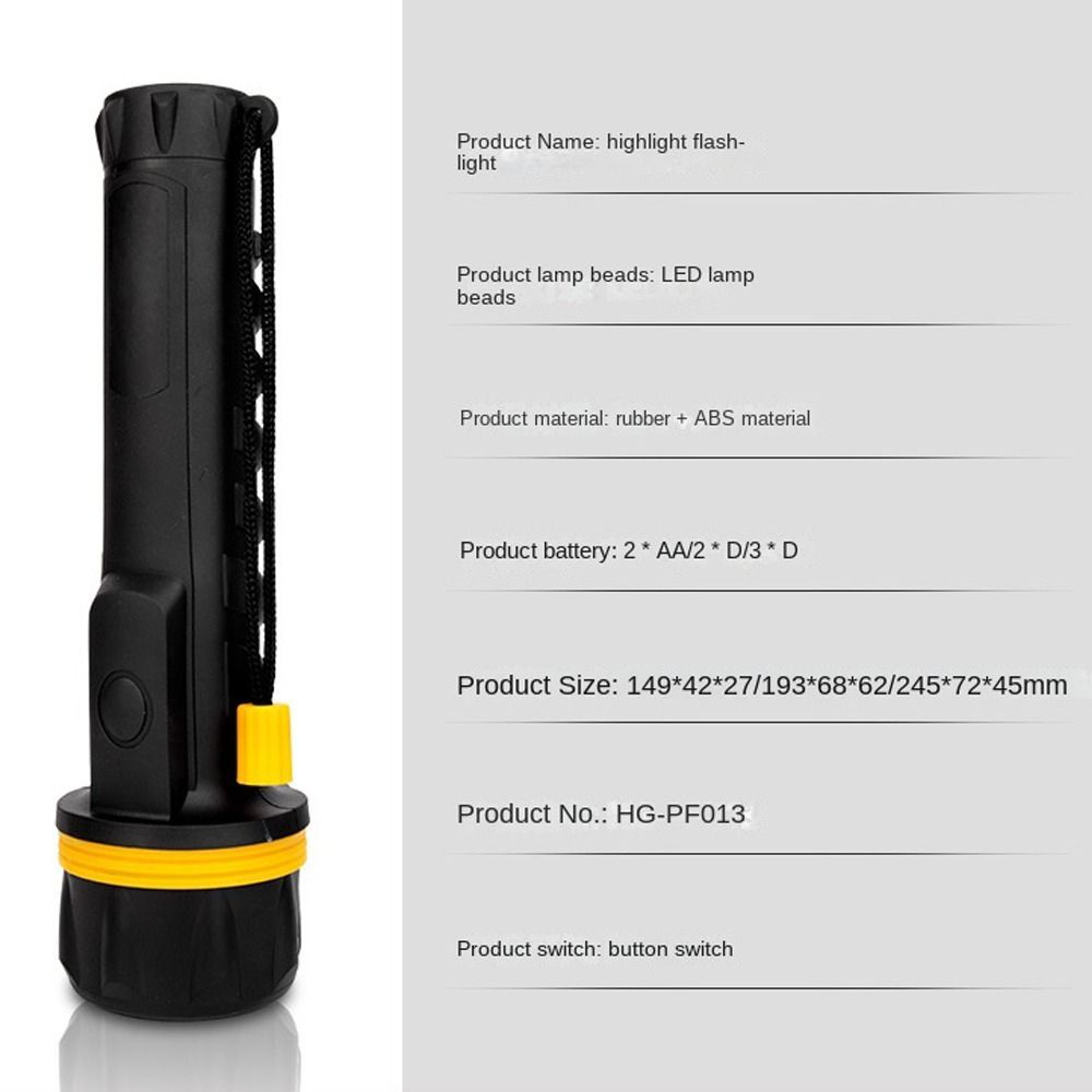 Battery Operated Spotlight Camping Hand Light Flashlight Toch LED