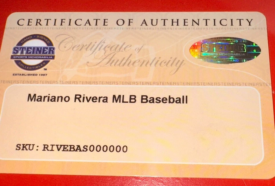 New York Yankees Mariano Rivera Autograph baseball in shadow box Steiner Sports - Image 4 of 4