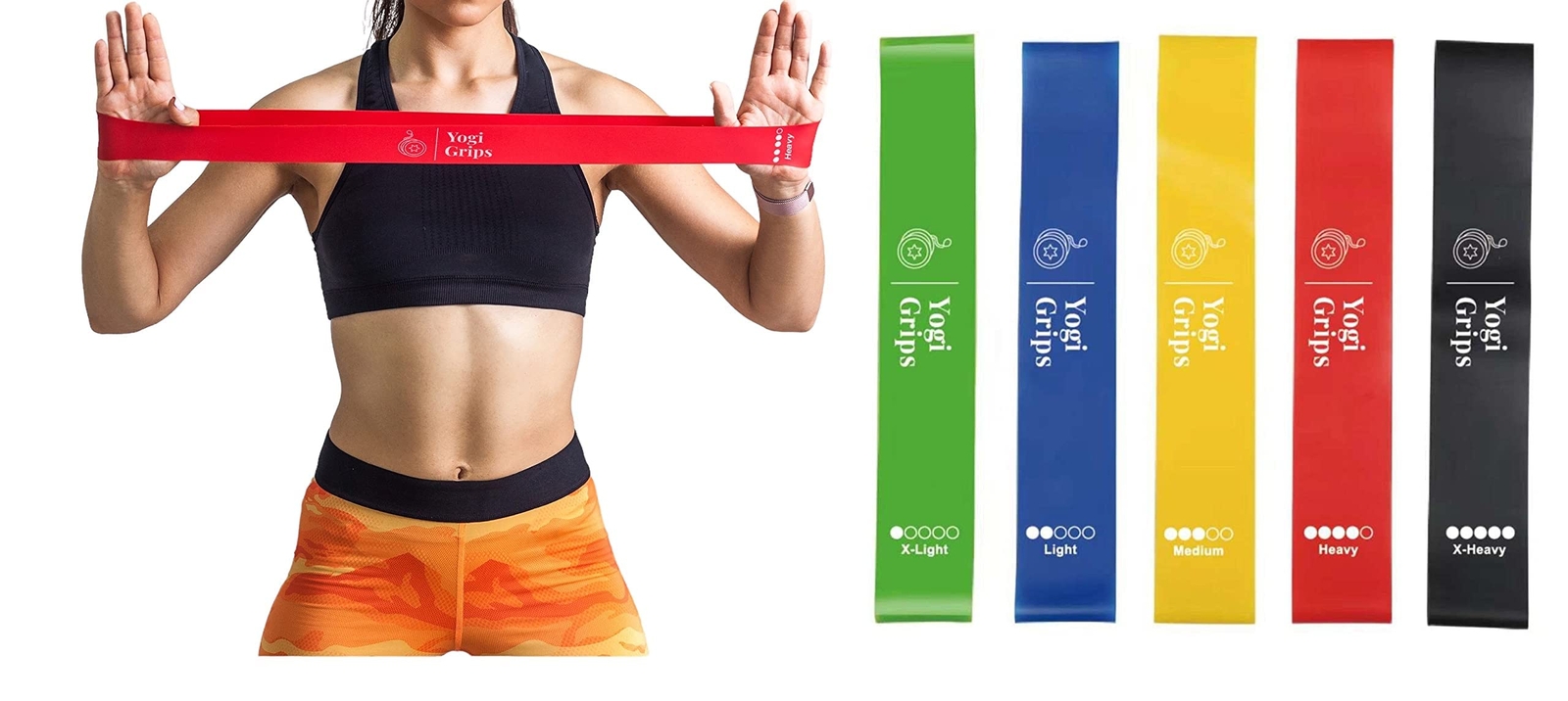 Resistance Bands for Working Out- 5 Pack Loop Exercise Bands with 5 Resistanc...