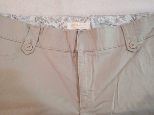 Short beige femme LEE one true fit bas à la taille taille 16 medium - Photo 3/3