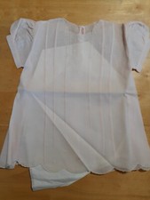 NEW NOS VINTAGE BABY GIRL DELICATE PINK PINTUCK TOP/DRESS EMBROIDERED 3-6MO 