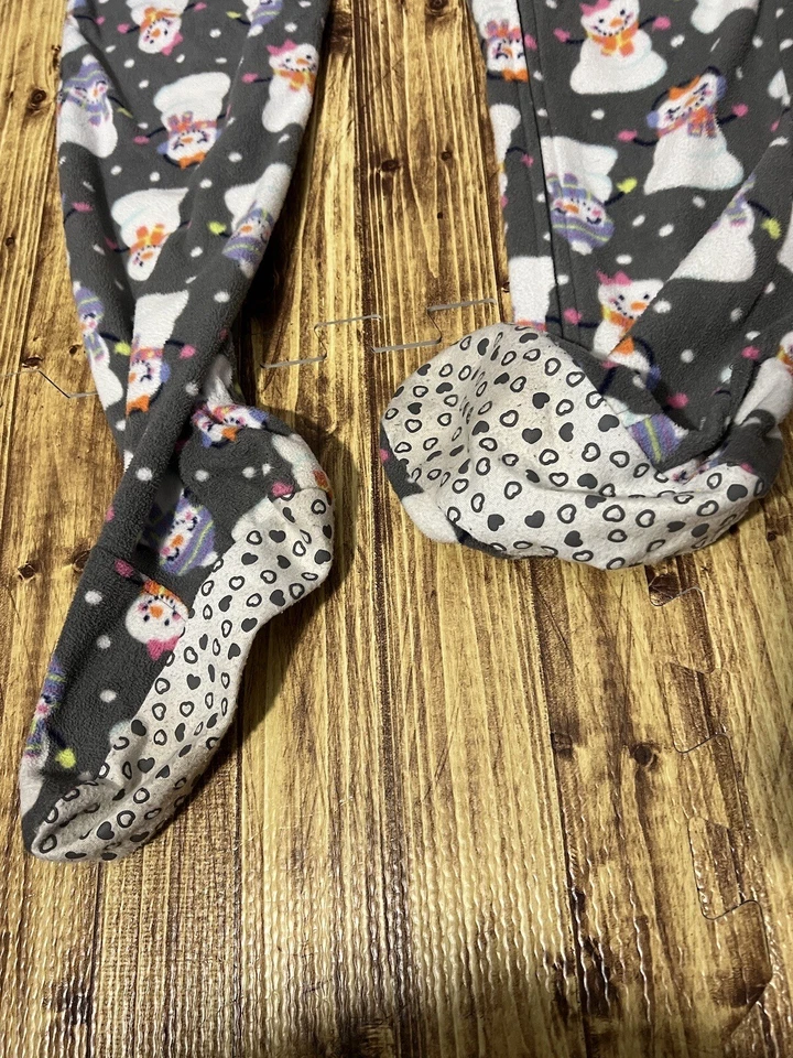 Bonecos de neve de lã para meninas tamanho 10 Jumping Beans Footie - Imagem 2 de 4