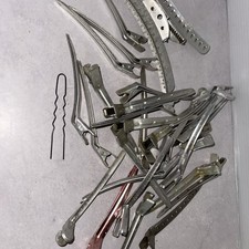 Vintage Metal Hair Clips Salon Alligator Sectioning Clips Mixed Lot