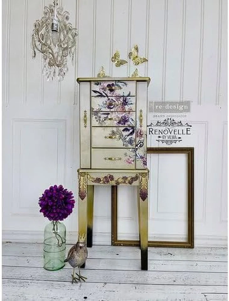 Decor Transfers® Burgundy Rose Garden Total Sheet Size 24"X35", Cut into 3 Sheet - Image 4 of 4