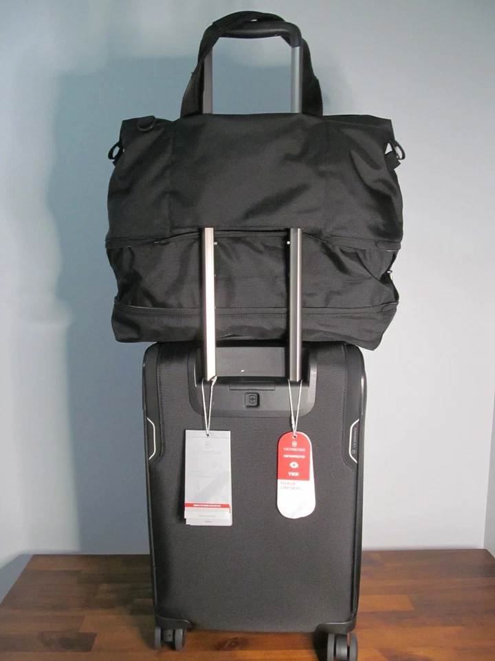 Juego de equipaje de mano Victorinox Werks negro giratorio y lona expandible-USB, NUEVO CON ETIQUETAS Foto 3 de 4