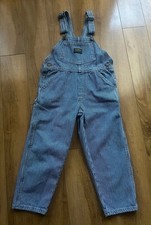 Vtg Oshkosh Childrens Boys or Girls Vestbak Overalls Hickory Stripe USA Made 6
